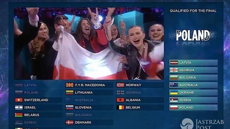 Wyniki drugiego półfinału Eurowizji 2016. Polska w finale