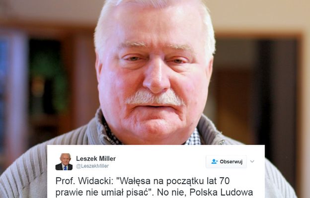 Wałęsa był analfabetą? Miller wyśmiewa linię obrony prezydenta