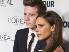 Victoria Beckham z synem na gali Glamour