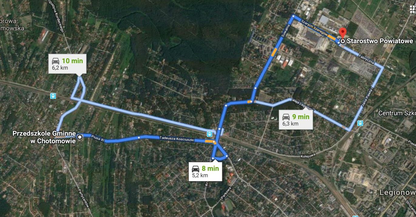 Urzędnicy Starostwa Powiatowego w Legionowie, namierzeni wśród piratów drogowych zagrażających przedszkolu. 
