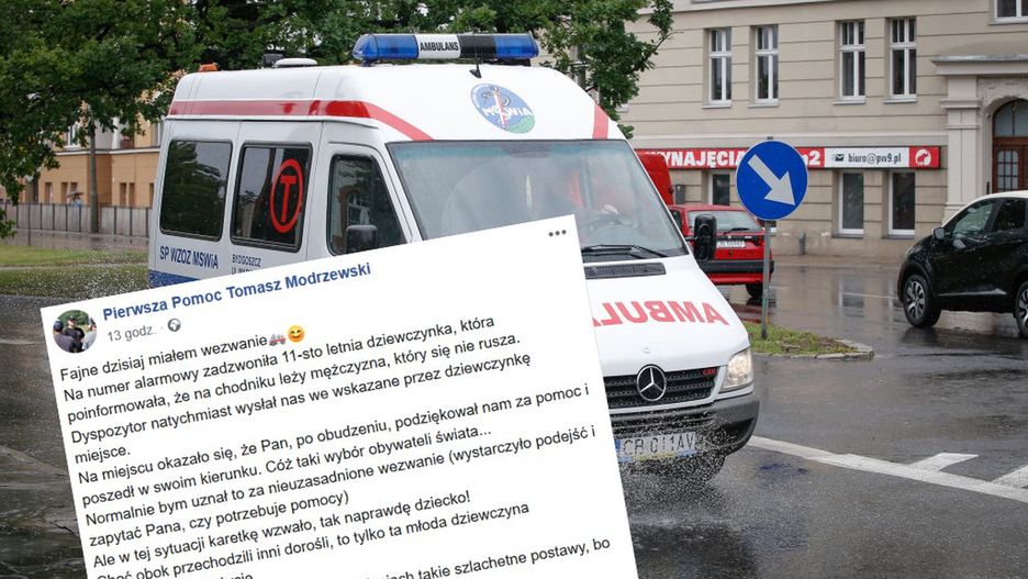 Wezwanie od 11-letniej Eli odebrał ratownik medyczny Tomasz Modrzewski