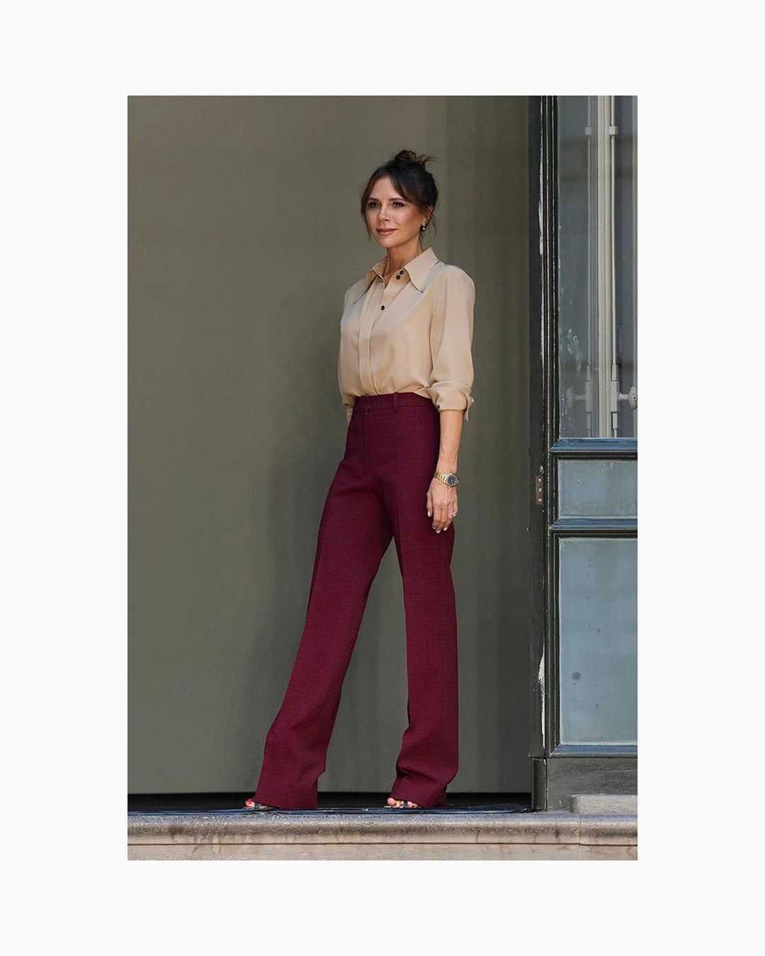 Victoria Beckham po pokazie mody na London Fashion Week 2019