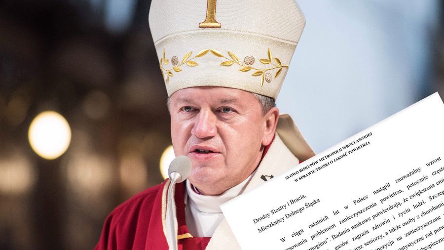 Dolnośląscy biskupi napisali list do wiernych o smogu. Na zdjęciu jeden z nich, abp Józef Kupny