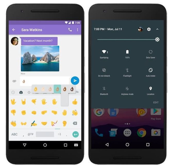 Google android 7.0 nougat,lista emoji 