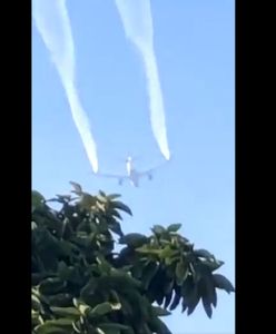 USA. Awaryjne lądowanie samolotu. Zrzut paliwa nad placem zabaw. 26 osób poszkodowanych. Wideo