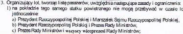 Zmieniony zapis umożliwiający wspólne loty premier z pierwszym wicepremierem 