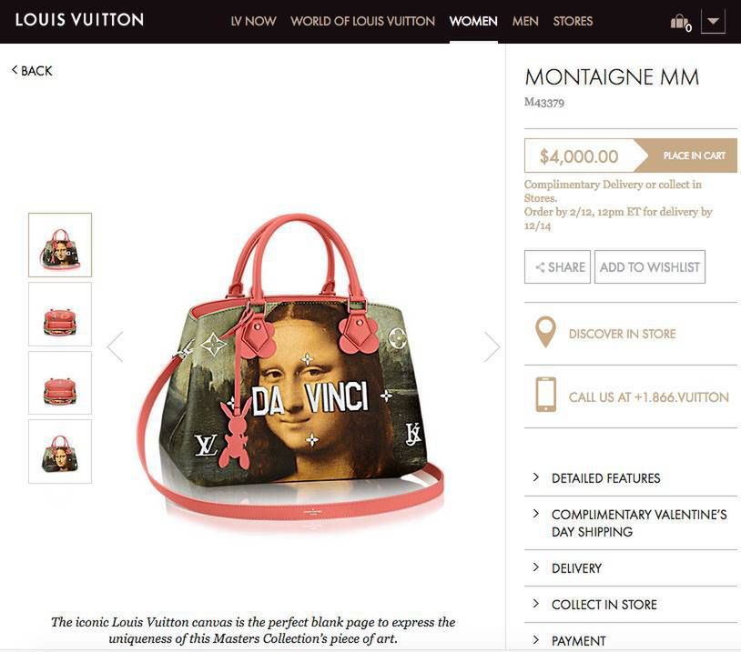 Torebka Louis Vuitton z motywem Mona Lisy