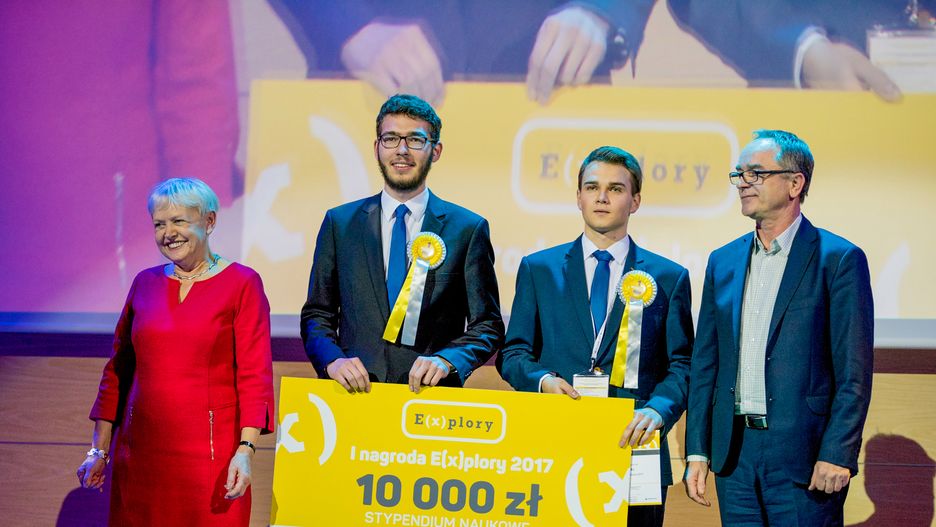 Jakub Jędrzejewski oraz Michał Zwierz, laureaci konkursu E(x)plory.