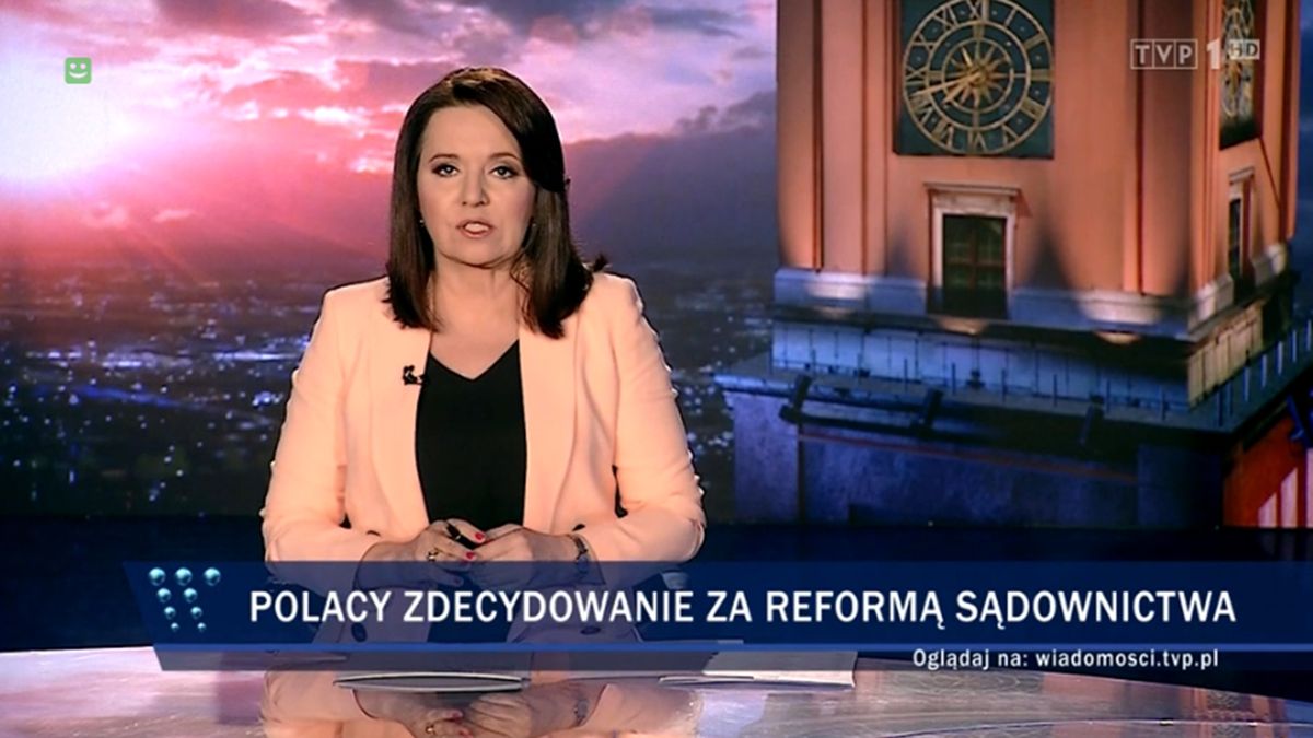 Wiadomości TVP1 przypomniały problemy z prawem żony Roberta Janowskiego