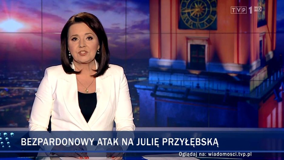 W materiale "Wiadomości" stwierdzono, że Przyłębska była "nagabywana"