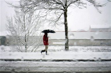 Śnieg i lód na południu Francji