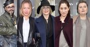 Katarzyna Warnke w skórzanej kurtce, Anna Puślecka w eleganckim kapeluszu, a Orina Krajewska w sportowych spodniach