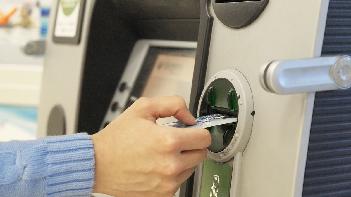 Credit card in a ATM