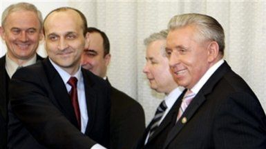 Kazimierz Marcinkiewicz i Andrzej Lepper