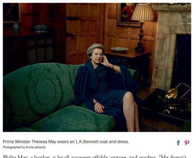 Theresa May na okładce magazynu „Vogue”