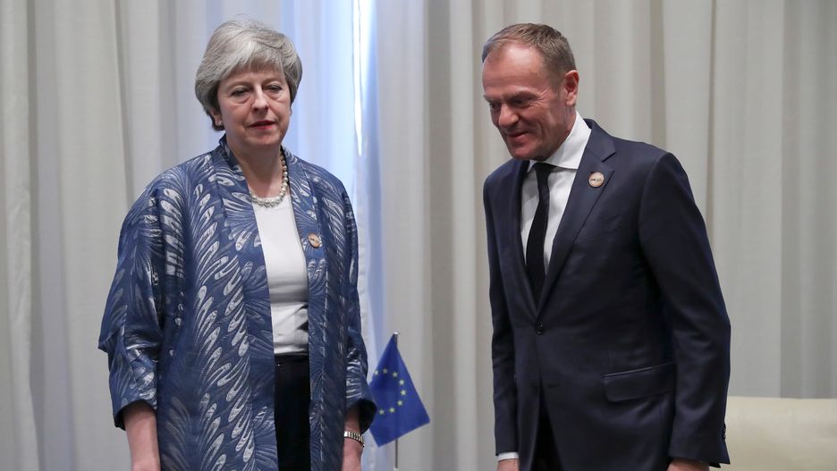 Theresa May i Donald Tusk w Szarm el-Szejk
