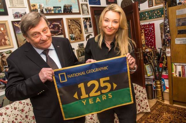 Mirosław Hermaszewski świętuje 125-lecie National Geographic