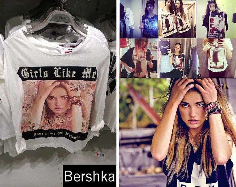 Maffashion na koszulkach Bershka
