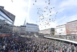 Manifestacja solidarności po zamachu w Sztokholmie