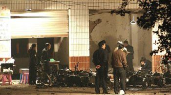 Budynek herbaciarni po zamachu