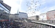 Manifestacja solidarności po zamachu w Sztokholmie