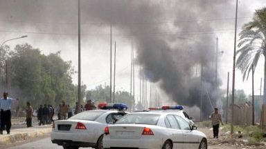 Dym po eksplozji w Bakubie