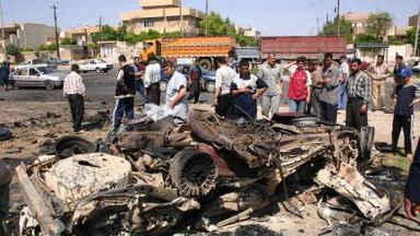 Miejsce jednej z eksplozji