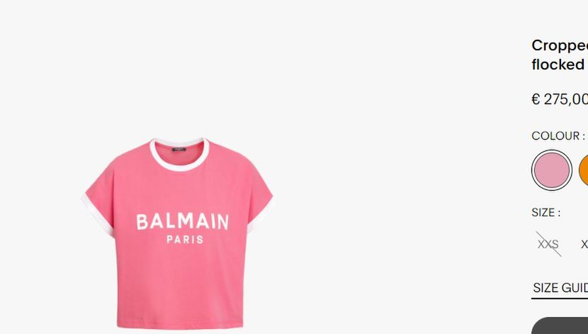 T-shirt Balmain, który ma żona Leo Messiego