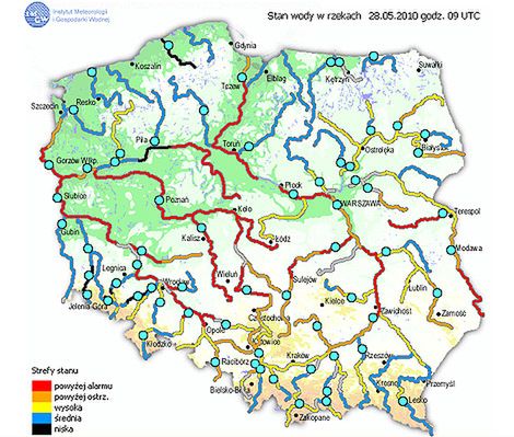 Wielka woda prze na północ, zagrożony Poznań