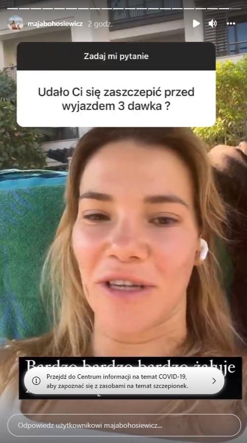 Maja Bohosiewicz żałuje, że się nie zaszczepiła