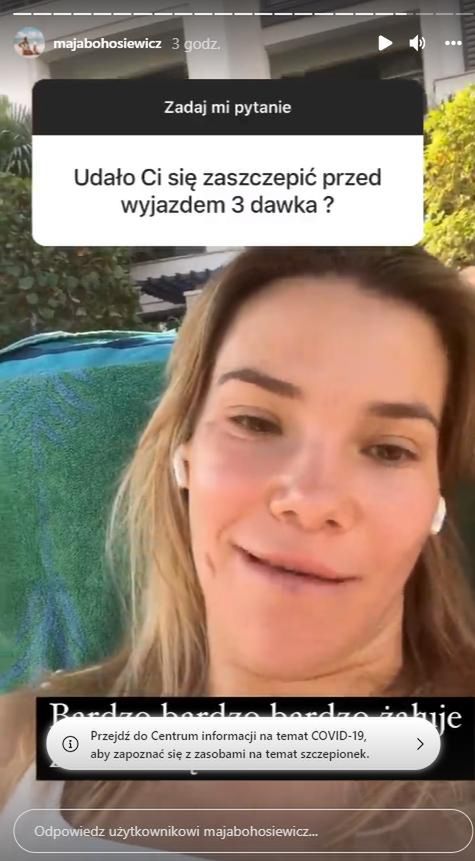 Maja Bohosiewicz żałuje, że się nie zaszczepiła