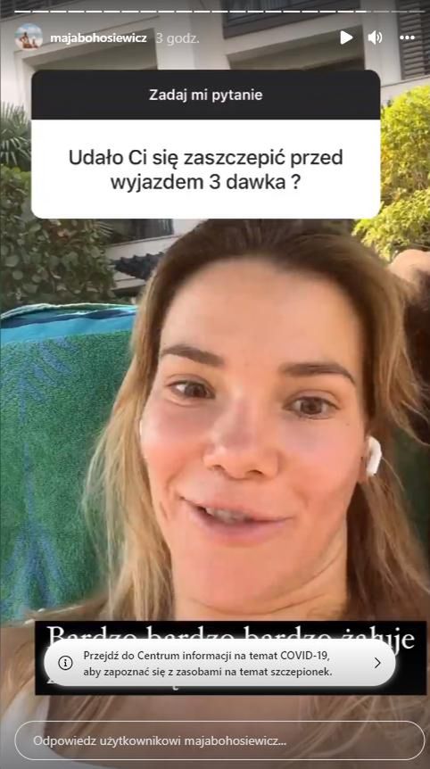 Maja Bohosiewicz żałuje, że się nie zaszczepiła
