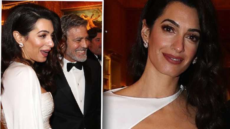 Amal Clooney i George Clooney na przyjęciu księcia Karola w pałacu Buckingham