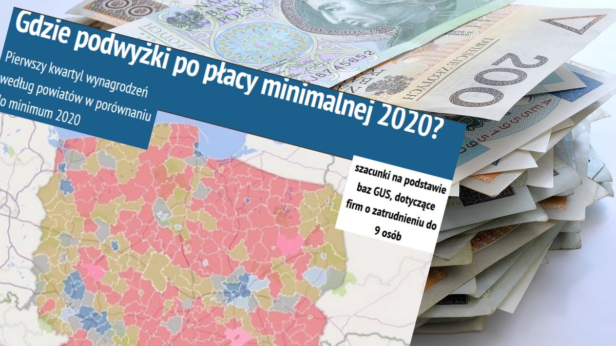Jedna czwarta mieszkańców na większości terytorium Polski zarabia mniej niż 2600 zł brutto