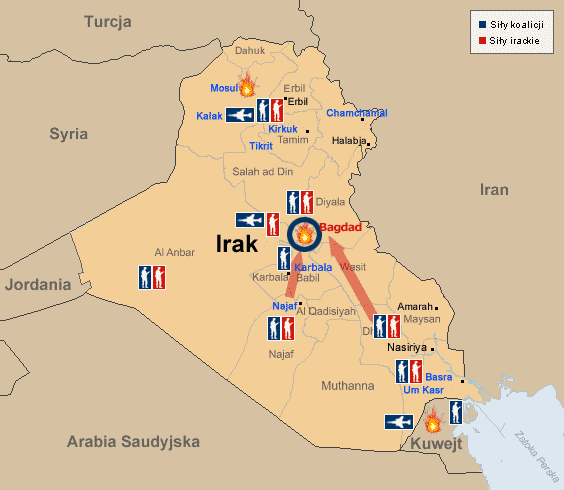 Wojna w Iraku - dzień 19.