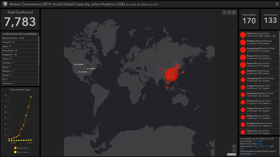 Koronawirus z Chin. Mapa pokazuje skalę