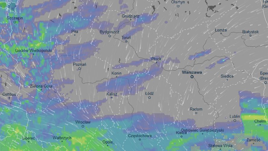 Pogoda, mapa opadów - 29.04.2019 r.