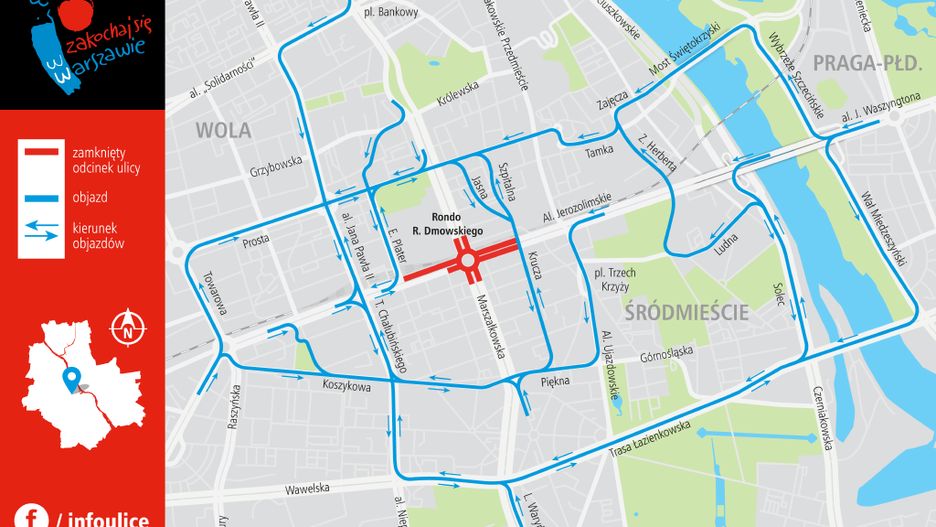 Mapa tras objazdowych 