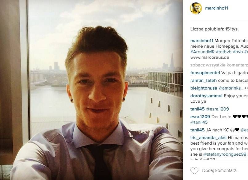 Marco Reus i Robert Lewandowski w podobnych fryzurach