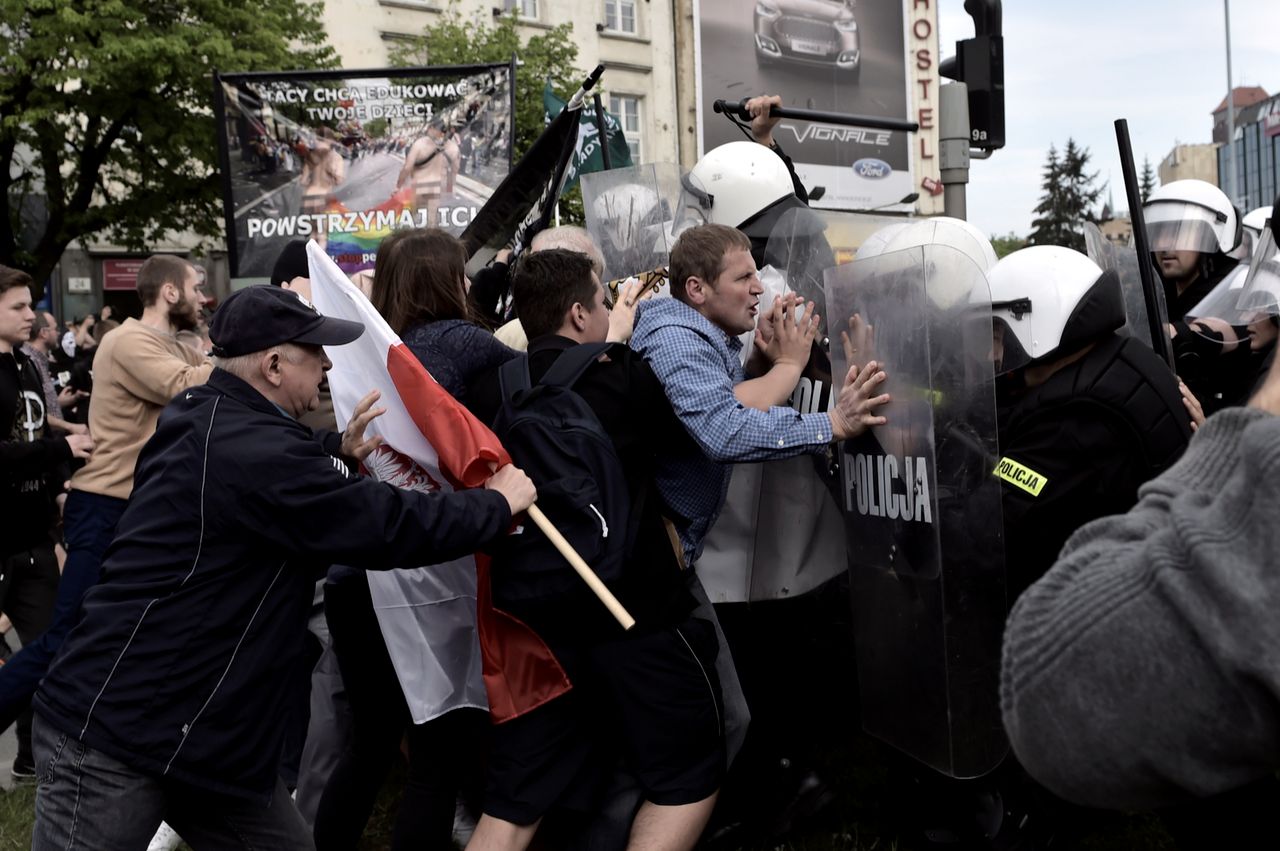 Starcia z policją na marszu w obronie praw homoseksualistów