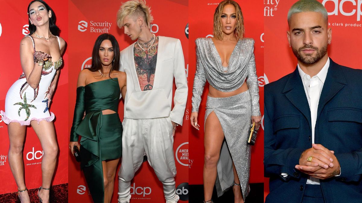 American Music Awards 2020. Kreacje gwiazd na gali: Jennifer Lopez, Dua Lipa, Megan Fox