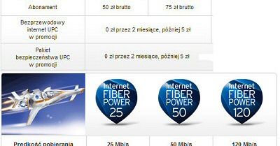 Internet o prędkości 120 Mb/s w ofercie UPC