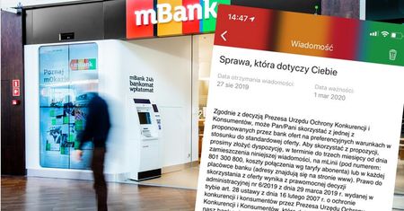 mBank oferuje klientom lepsze warunki. To rekompensata po decyzji UOKiK
