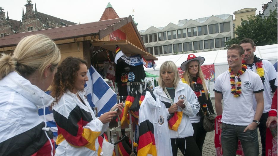 Niemieccy kibice w Gdańsku w czasie Euro 2012