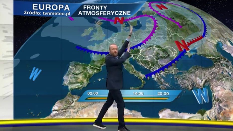 Piotr Adamczyk jako pogodynek