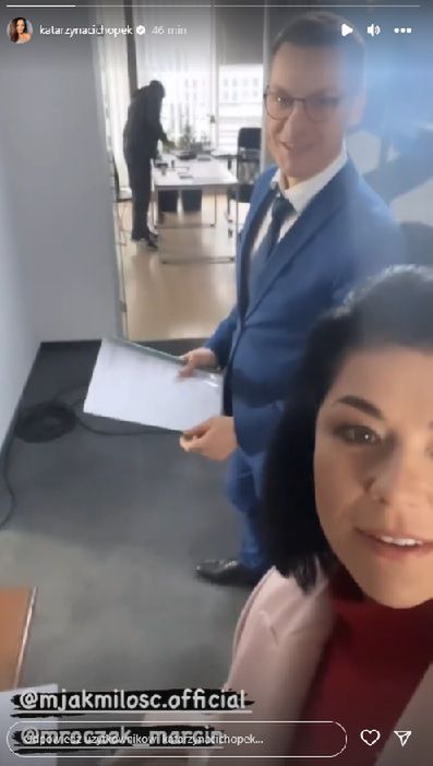 Kasia Cichopek na planie M jak Miłość