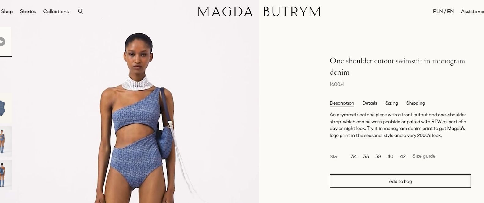 Małgorzata Rozenek - strój od Magdy Butrym, screen z butiku Magdy Butrym