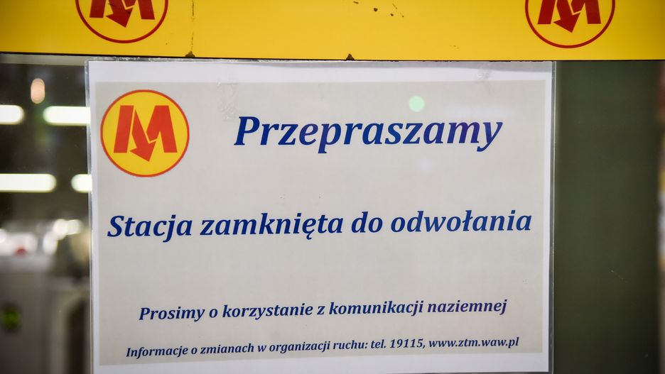 Koronawirus w Polsce. Zamknięte stacje metra