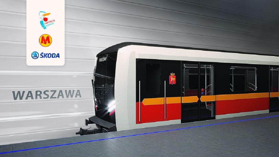 Warszawa. Wizualizacja nowego pociągu stołecznego metra, umowę na ich zakup podpisano 30 stycznia br.