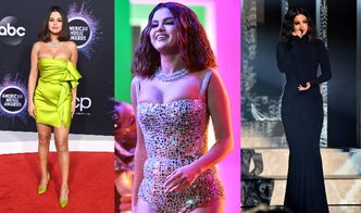 Ściśnięty biust Seleny Gomez występuje na gali American Music Awards (ZDJECIA)